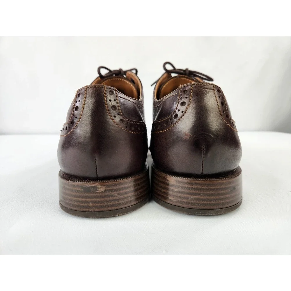 Cole Haan GRAND OS Brown Leather Oxfords Cap Toe Dress Shoes Lace Up Men's 9.5 M